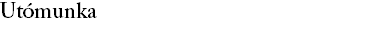 Utómunka